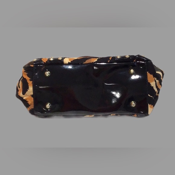 Betseyville by Betsey Johnson Tiger Print Tote with Studs, Black/Brown - Picture 6 of 12